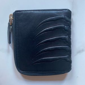 Alexander McQueen rib cage zip around wallet